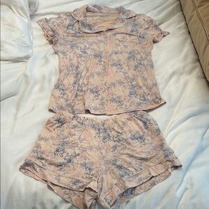 Tommy John Pink and Blue Floral Pajama Set